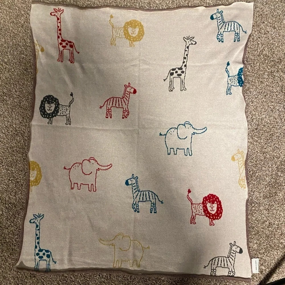 Zoo‎ Animals 100% Cotton Baby/Kids Blanket 30”x36.5 “